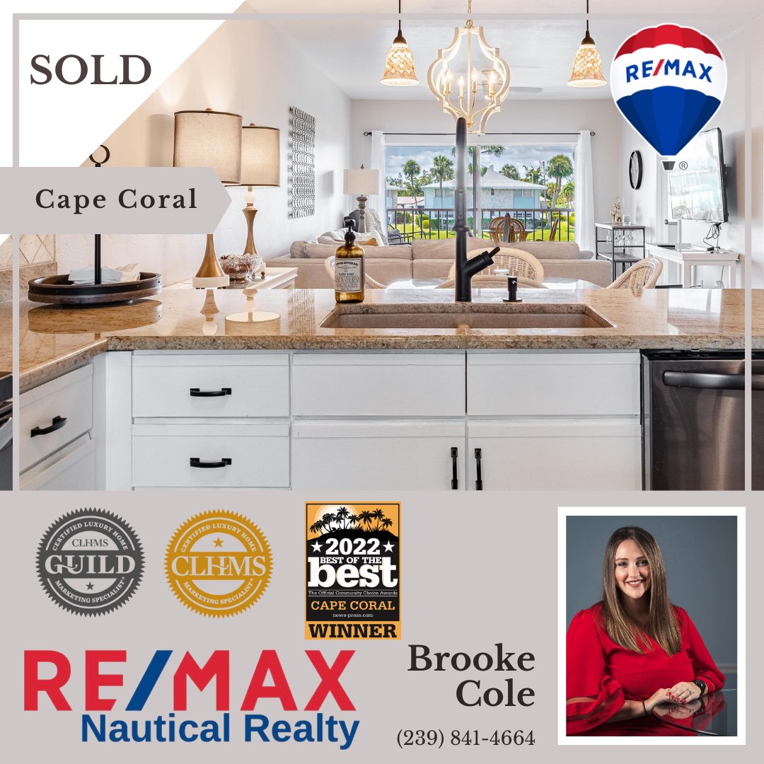 TheColeTeamSWFL's tweet photo. TWO great closings!
Congratulations to our buyer on this waterfront, pool home in Cape Coral!
And another congratulations to our sellers on this gorgeously updated gulf access condo!
We love helping people get to the finish line!
#livewheretheyvacation #sold #SWFL #realestate https://t.co/ISH9qKjaUz