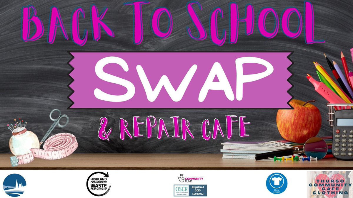 📢 Join us at our joint event with Thurso Community Cafe for a fabulous school uniform and essentials swap! 👕 Thursday, August 3rd 🧢 Thurso Community Cafe 🎒 School uniform for Thurso and rural primary schools, Thurso High School, footwear, coats & much more! #ClothesSwap