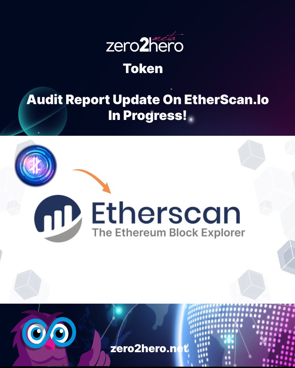 zero2hero_uk's tweet photo. 🔥 Exciting news! 🚀 Our official zero2hero token is now live on #Etherscan!

🌐 official address: https://t.co/t3v6syKDDU

⚙️ We're actively working on our audit report update to ensure utmost security and transparency.

#erc20 #z2h https://t.co/WFsnn85n3O