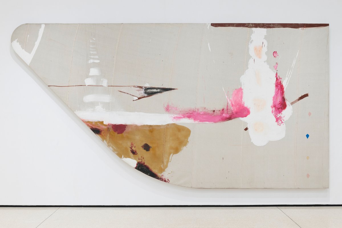 Eine Hommage an #JaneBirkin 🖤 Eines der sechs Arbeiten aus der Serie von Julian Schnabel ist Teil der Sammlung Gegenwartskunst im Städel Museum. Er kannte sie nicht persönlich, sondern wurde von einem Segelboot inspiriert, das nach ihr benannt war.  👉 sammlung.staedelmuseum.de/de/werk/jane-b…