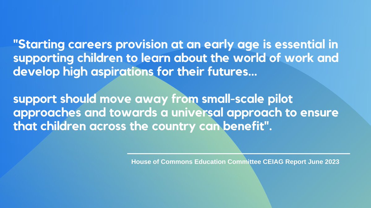 The House of Commons Education Committee CEIAG Report absolutely supports the work we do @SYHSCareers. There is also substantial recognition that #CareersEducation is needed in #PrimarySchools. #JobsForEveryone #StartingEarly ⏬️⏬️⏬️

publications.parliament.uk/pa/cm5803/cmse…