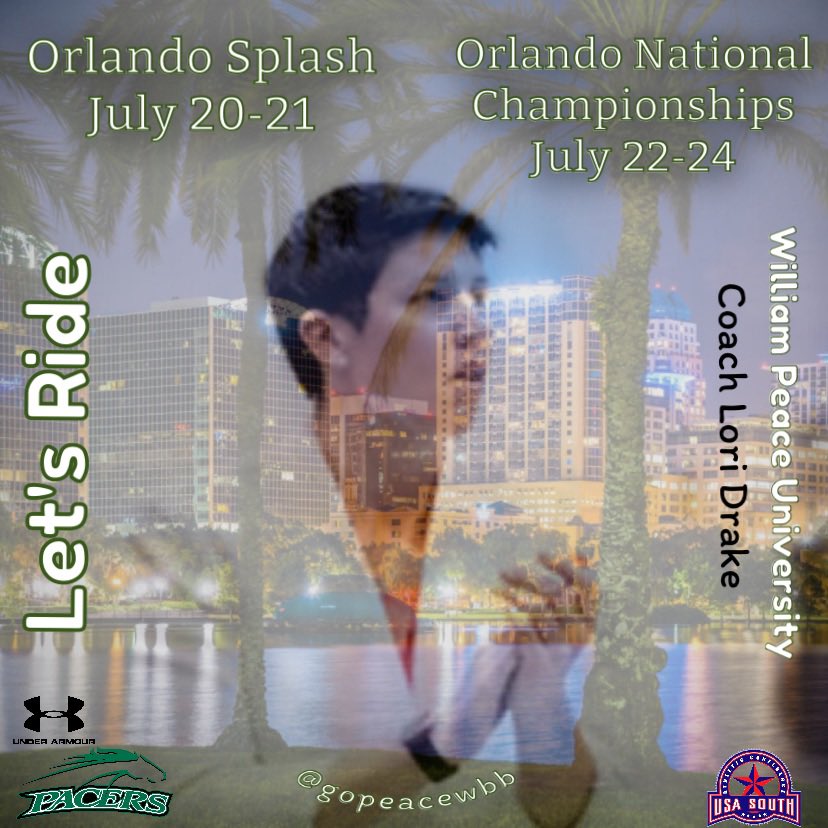 gopeacewbb's tweet photo. 🥊 Round 2 for WPU 🥊
📍Orlando Splash
-July 20-21
📍National Championship Orlando
-July 22-24
📲Drop your schedules below👇
💻 Email Coach Drake vldrake@peace.edu
#PacerNation #LetsRide #SaddleUp #GoPeace https://t.co/gWPqcYrzsU
