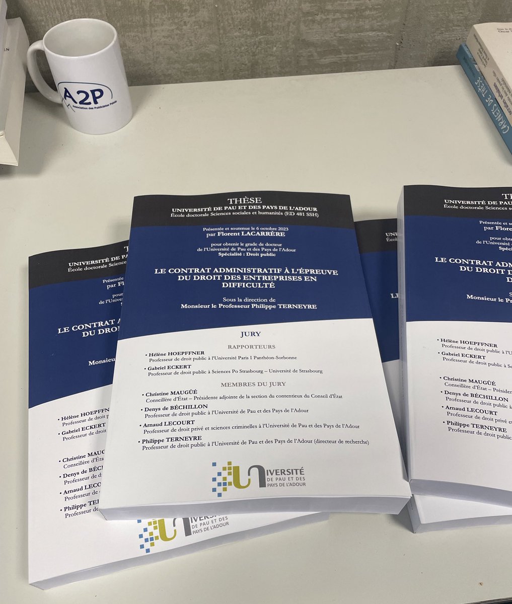 Florent Lacarrère (@lacflorent) on Twitter photo 📖J’ai le plaisir de vous annoncer la fin de ma thèse et que ma soutenance est prévue pour le 6 octobre !
▶️ 5 années de travail, 500 pages et bientôt (enfin) la fin de mon cursus à <a href="/universite_uppa/">Université de Pau et des Pays de l'Adour (UPPA)</a> <a href="/UMR_TREE/">UMR Transitions Énergétiques et Environnementales</a>
#these #droitpublic 📖J’ai le plaisir de vous annoncer la fin de ma thèse et que ma soutenance est prévue pour le 6 octobre !
▶️ 5 années de travail, 500 pages et bientôt (enfin) la fin de mon cursus à <a href="/universite_uppa/">Université de Pau et des Pays de l'Adour (UPPA)</a> <a href="/UMR_TREE/">UMR Transitions Énergétiques et Environnementales</a>
#these #droitpublic