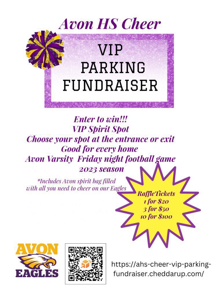 Vip Parking Raffle Avon Cheerleading on Twitter: