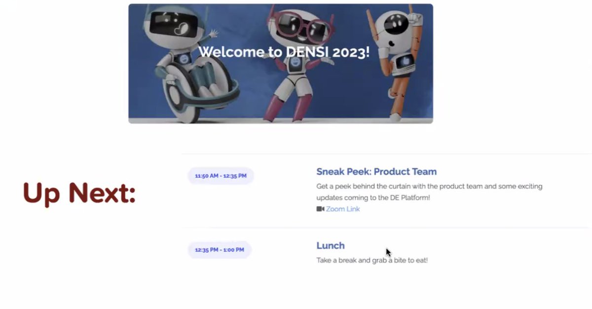 Great <a href="/DiscoveryEd/">Discovery Education</a> session today at #DENSI23! 
Up next, sneak peeks!