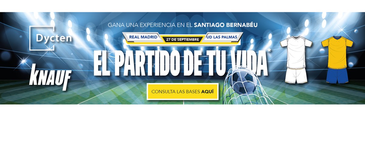 📣 ¡Atención amigos de #DYCTEN! Organizamos un increíble sorteo en colaboración con #Knauf. 🎁
- Vuelo de ida y vuelta a Madrid
- Estancia en un hotel en Madrid
- Entrada VIP para el partido de futbol entre el Real Madrid y la UD. Las Palmas.
dycten.com/el-partido-de-…
