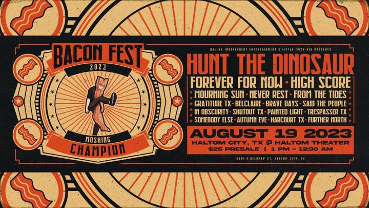 Yo! Be here 8/19! Bacon Fest!