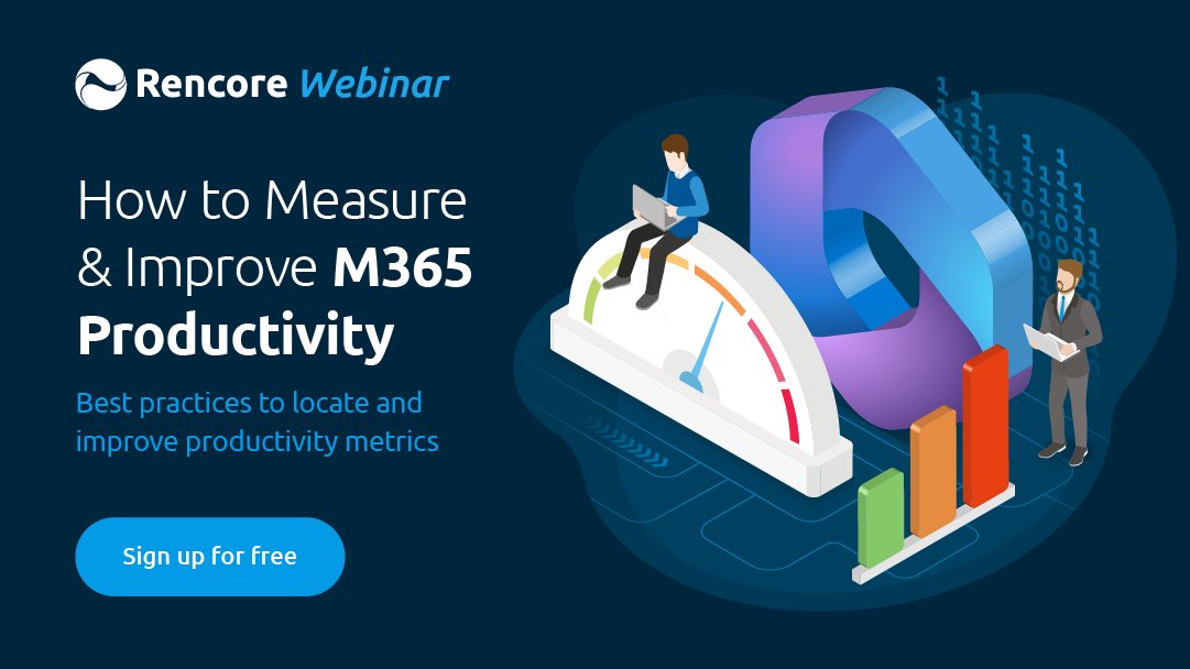 Join us tomorrow, July 19th at 10am ET, as we discuss ways to measure & optimize #Productivity using #Microsoft365. We'll discuss #MSInspire news, the value of using #Adoption Score, #CoPilot, #VivaInsights and, of course, #RencoreGovernance. Join us! buff.ly/43vqygn