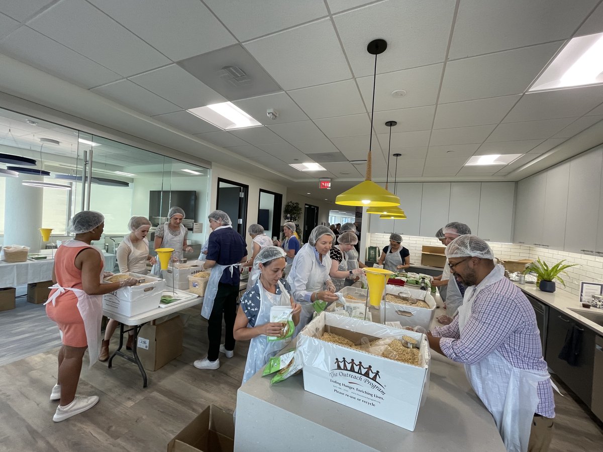 Last week we made a difference, one package of oatmeal at a time! With <a href="/Outreachprgm/">The Outreach Program</a>, we created meals for a local food bank, reaching our goal of 10,000 servings! Together, we're building a stronger, caring community!