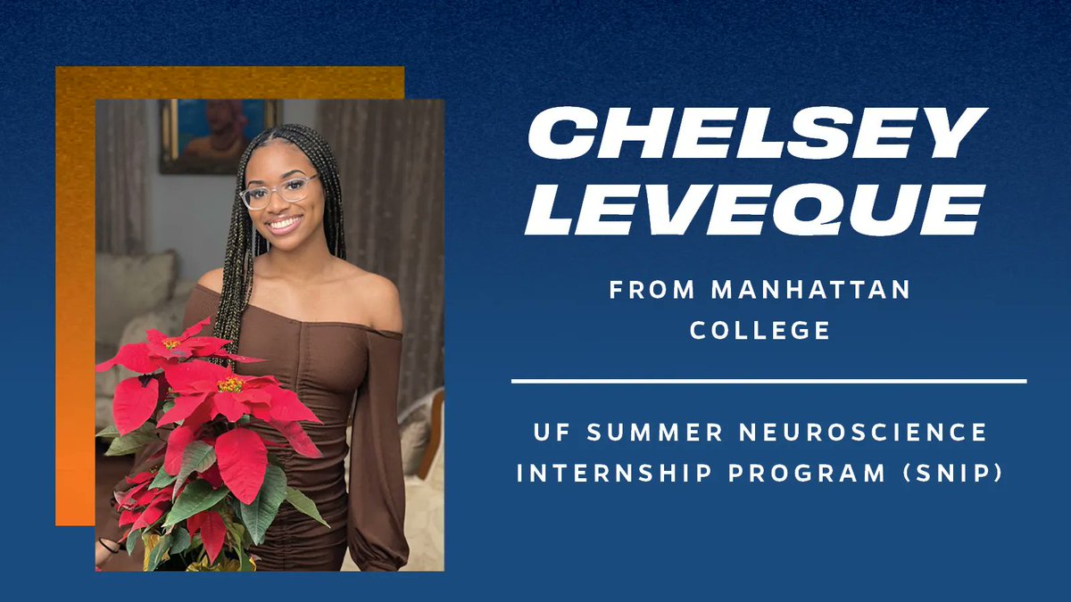 UFNeuroscience's tweet photo. Meet Chelsey! A senior at @ManhattanEdu, Chelsey Leveque is completing her SNIP research experience under the mentorship of Dr. Paola Guisti-Rodriguez. #SNIP23 https://t.co/LmCEoLBzQR