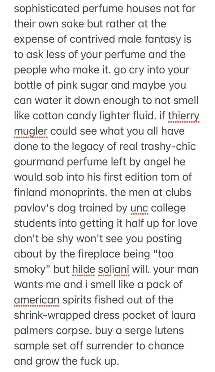 my statement on the vanilla perfume incident. my most sincere apologies to anyone my actions have hurt.