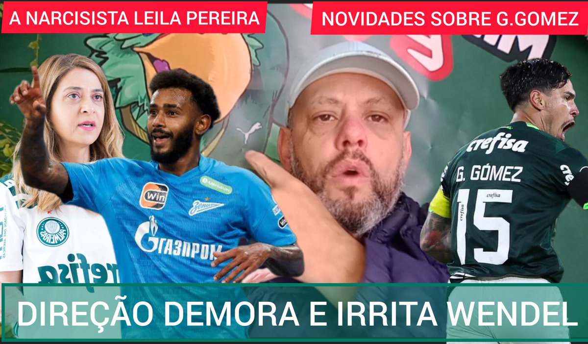 VerdaoMVVC's tweet photo. 💣DIREÇÃO IRRITA E *WENDEL FICA DISTANTE, REVIRAVOLTA NA SAIDA DO G.GOMEZ, A NARCISISTA LEILA PEREIRA
#palmeiras #abelferreira #leilapereira #mercadodabola #wendel #futebol #mvvc #noticiasdopalmeiras #últimasnoticiasdopalmeiras #gustavogomez
https://t.co/CT380U6452 https://t.co/g5raA7xCaN