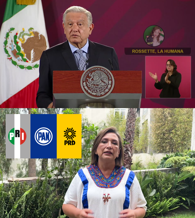 elgatopolitico_'s tweet photo. 🔴🔴Tómenla
AMLO no se calla nada  sobre la ley mordaza del INE que le prohíbe hablar sobre la multimillonaria Xóchitl Gálvez: 
"Limita mi libertad y me impide informarle al pueblo que hay un grupo que está acechando porque quiere regresar al gobierno para robar (...) ¿Cómo no voy a poder yo advertirle a la gente que hay una pandilla de rufianes que quieren tomar el gobierno para saquear y manter en el abandono a la mayoría de los mexicanos? ¿Por qué no lo voy a decir?"
#Mañanera #ConferenciaPresidente