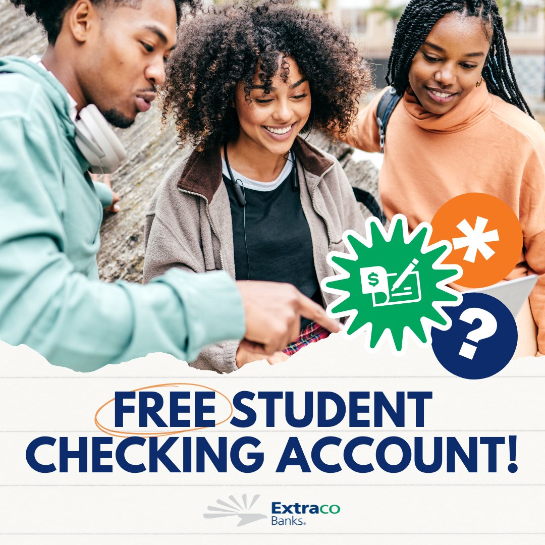 Start your financial journey on the right foot with Extraco Banks free student checking accounts! Say goodbye to fees and hello to convenient banking tailored to your needs. 🎓

Learn More ➡️ extracobanks.com/personal/perso…

#ExtracoBanks #StudentChecking #StudentBanking