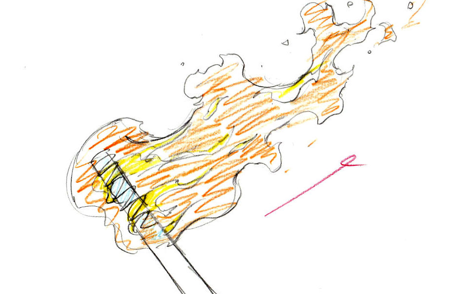 「アニメに出てくる炎のエフェクトは手書きをすることが結構あります。人の体や武器など」|横山健次 - アニメーター Kenji Yokoyamaのイラスト