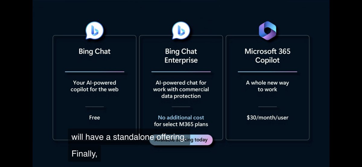 Bing Chat enterprise  👀 #microsoftinspire