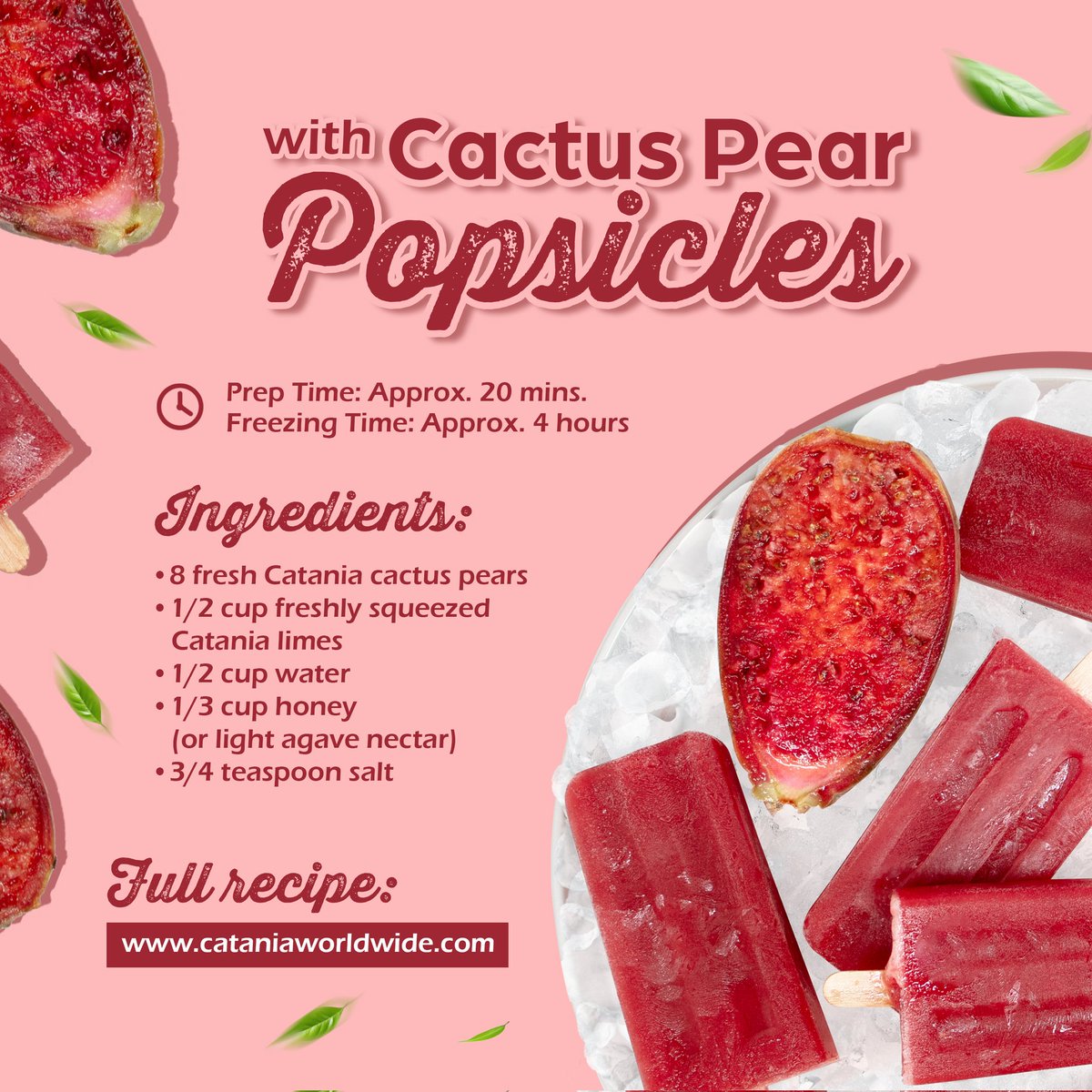 Cataniaww's tweet photo. Beat the heat and elevate your summer experience with these refreshing cactus pear popsicles! ☀️
#CataniaWorldwide #AlwaysinSeason #cactuspears #cactusfruit #pricklypears #freshcactuspear #freshfruits #produce #freshproduce #freshproduceindustry #producelife #summer https://t.co/EkPLxrj0Ok