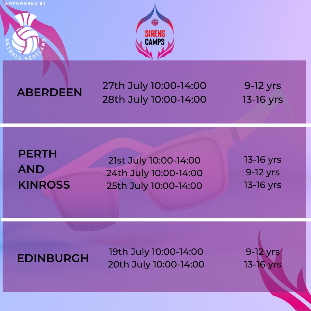 SirensNetball's tweet image. Another week of Sirens Summer Camps and we only have a handful of dates left🧜‍♀️☀️

Check out when they are coming to your area and get booking - bit.ly/SirensSummer20…

#SirensTribe #SummerCamps
