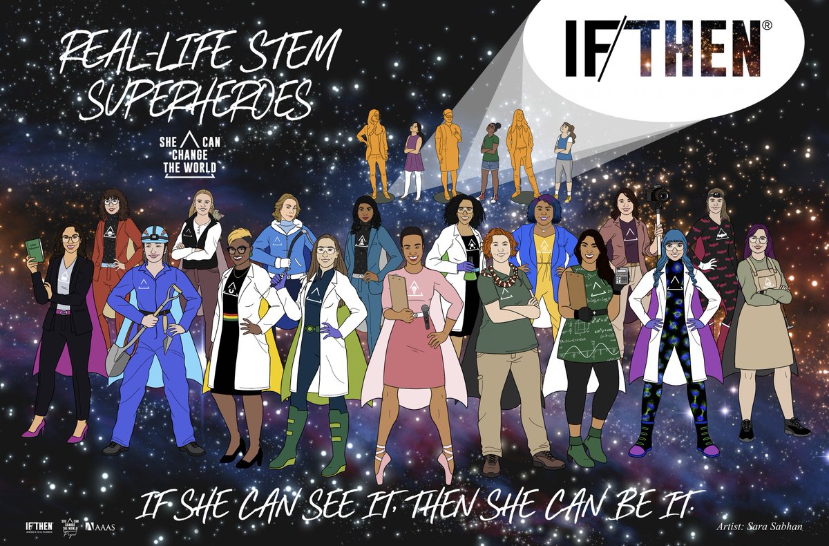 You'll also get to meet many #WomenInSTEM & IF/THEN Ambassadors: @beagandica @BeccaPeixotto @AnaMaPorras @Afro_Herper @clathan @MsSTEMPossible @GracieErmi @theSTEAMcollab @jayeperview @Kay_the_Savage @HeyDrTay @SeeSydSoar @DrWendyRocks @LindseyRustad, Chante Summers & Sam Wynns!