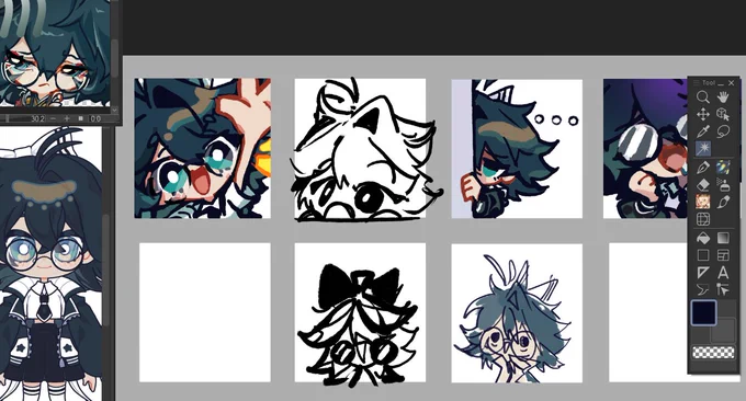 making my emotes more simple so its easier to look from a distance hnghh 