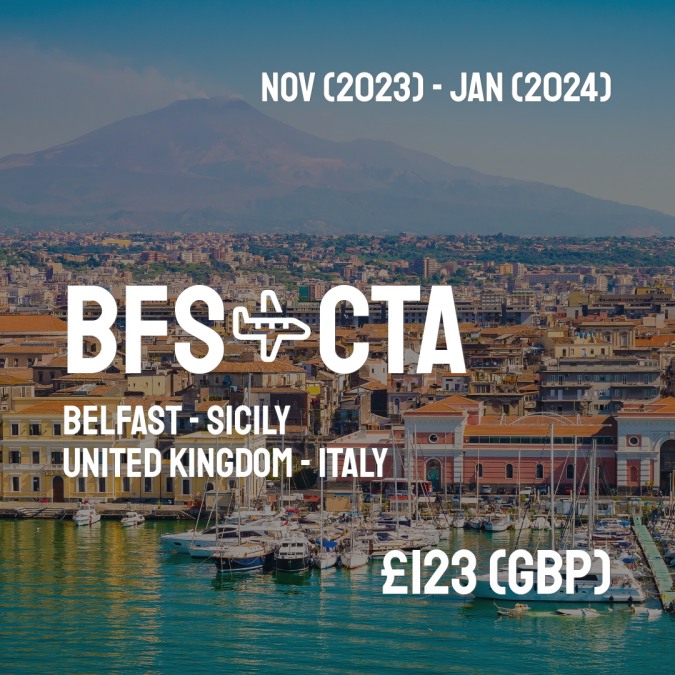 BFSCheapFly's tweet image. ✈️ Belfast (BFS) to Sicily (CTA) for only £123 (GBP) roundtrip 💸
52 live dates on Adventure Machine. - get the app on iOS or Android #belfast #belfastcity #belfastireland #belfastfood #belfastblogger #belfastsink #belfastmaine