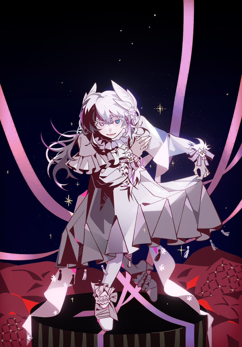 seekrain_'s tweet photo. Curtain call. 
Rafaeya Aphelion commissioned from Mihuashi: @_pannn_ 
 #DesolateCourtyard https://t.co/1X68mQuDBq