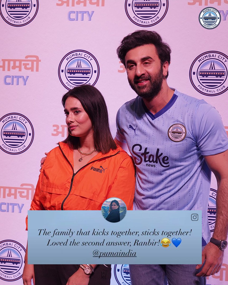 Bebo is getting in on the banter! Welcome to the #PUMAxMumbaiCityFC bandwagon, Kareena Kapoor Khan 😉🩵 Watch the complete chat from our crest launch event between Ranbir and Mayanti on PUMA India here 👉 instagram.com/reel/Cu1q0PnIh… #YeHaiNayiShuruwat #MumbaiCity #AamchiCity 🔵