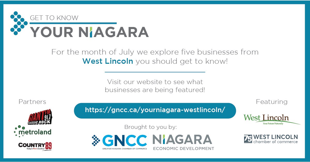 📢💙YOUR NIAGARA💙📢 This month's feature is on West Lincoln! Join us as we celebrate the legacies of West Lincoln and the extraordinary individuals behind these businesses 🔗: gncc.ca/yourniagara-gr…