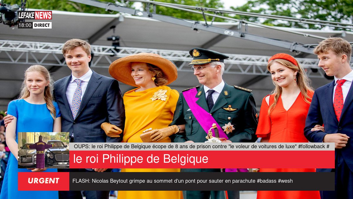 ⚠️ OUPS: le roi Philippe de Belgique écope de 8 ans de prison contre "le voleur de voitures de luxe" #followback #soumsoum