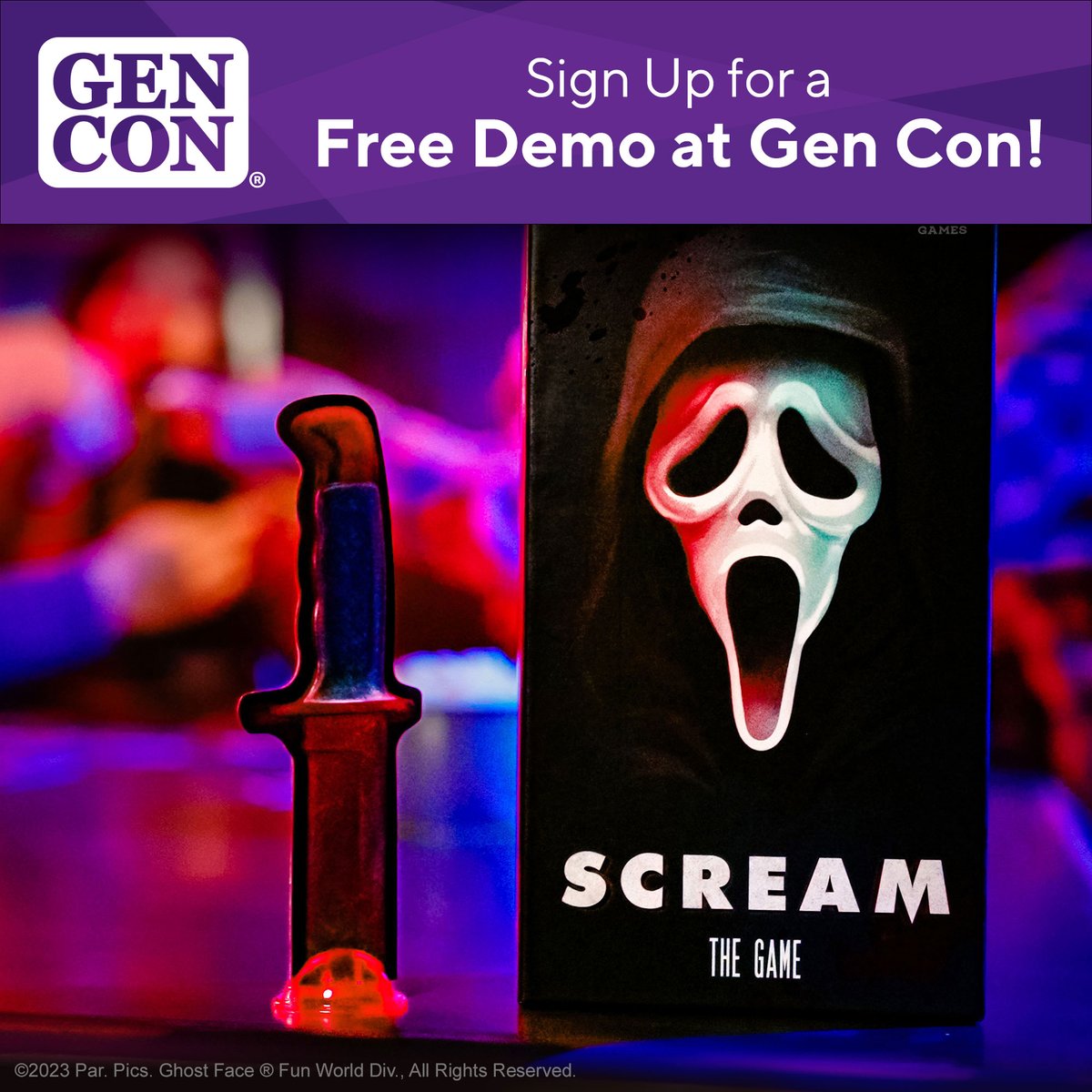 FunkoGames's tweet photo. Who is ready to SCREAM? We just added a ton of new sessions of our cooperative, real-time party/strategy Scream the Game! Will you have what it takes to finish his missions before time runs out?
Sign up here: https://t.co/WxZBWhX2qx
#GenCon #Scream #ScreamtheGame #FunkoGames https://t.co/aEbAqGOEbb