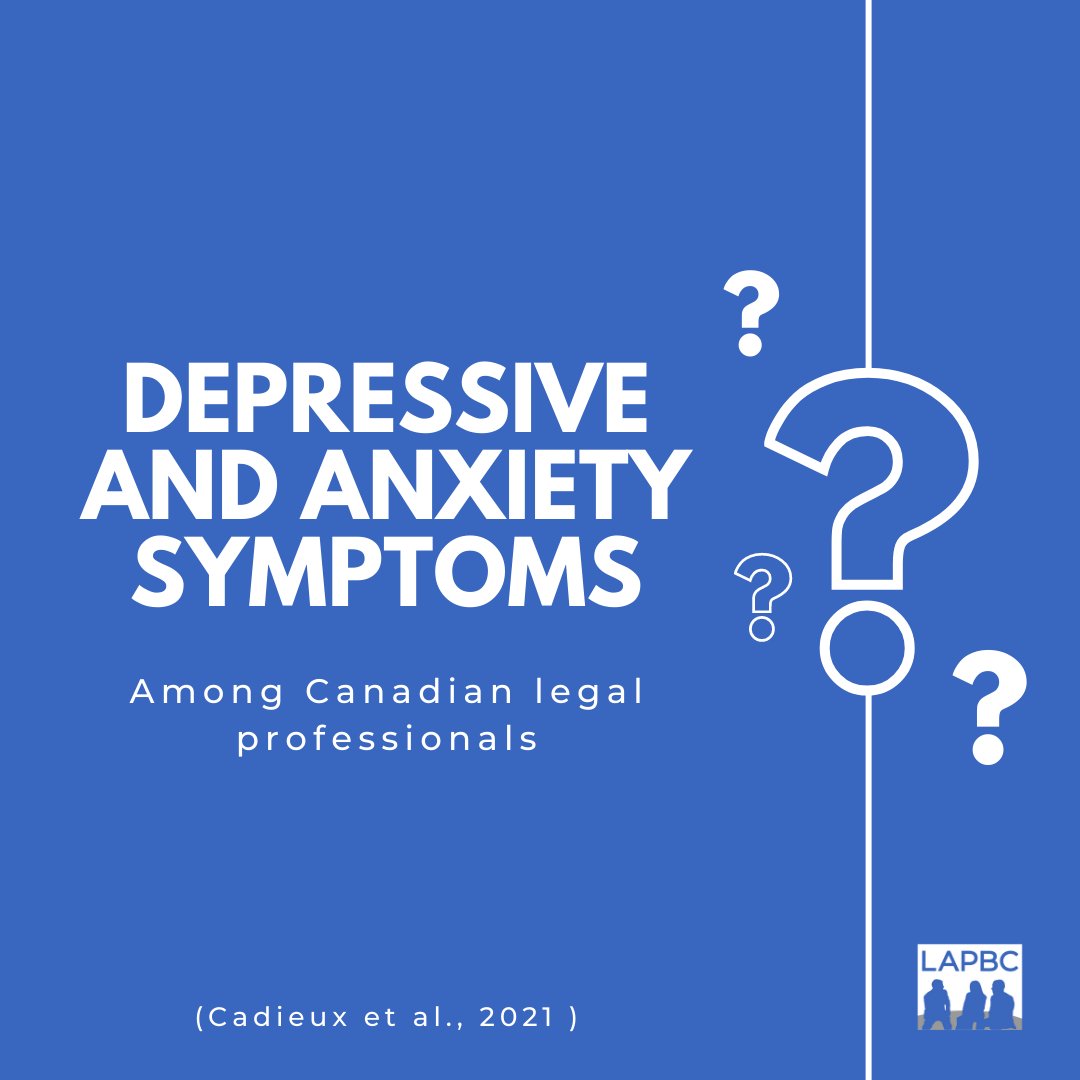 LAP_BC's tweet photo. The symptoms of depression and anxiety can vary from one person to another. The following charts portray depressive and anxiety symptoms among Canadian legal professionals. Check out this report for more comprehensive data: https://t.co/1Zo6d7vatf

#mentalhealthawareness #lawyer https://t.co/hSPQ8apZZQ