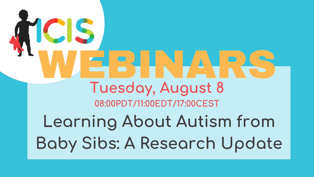 ICIS (@infantstudies) on Twitter photo ICIS members, register for Learning About Autism from Baby Sibs: A Research Update. Led by Jessica Bradshaw <a href="/jessicabrad_phd/">Jessica Bradshaw</a>. Presented by Jana Iverson, Dan Messinger <a href="/danielmessinger/">daniel messinger</a> and Tony Charman <a href="/TonyASDorAFC/">Tony Charman</a>. Registration is FREE for ICIS members! infantstudies.org/icis-online-ev… ICIS members, register for Learning About Autism from Baby Sibs: A Research Update. Led by Jessica Bradshaw <a href="/jessicabrad_phd/">Jessica Bradshaw</a>. Presented by Jana Iverson, Dan Messinger <a href="/danielmessinger/">daniel messinger</a> and Tony Charman <a href="/TonyASDorAFC/">Tony Charman</a>. Registration is FREE for ICIS members! infantstudies.org/icis-online-ev…