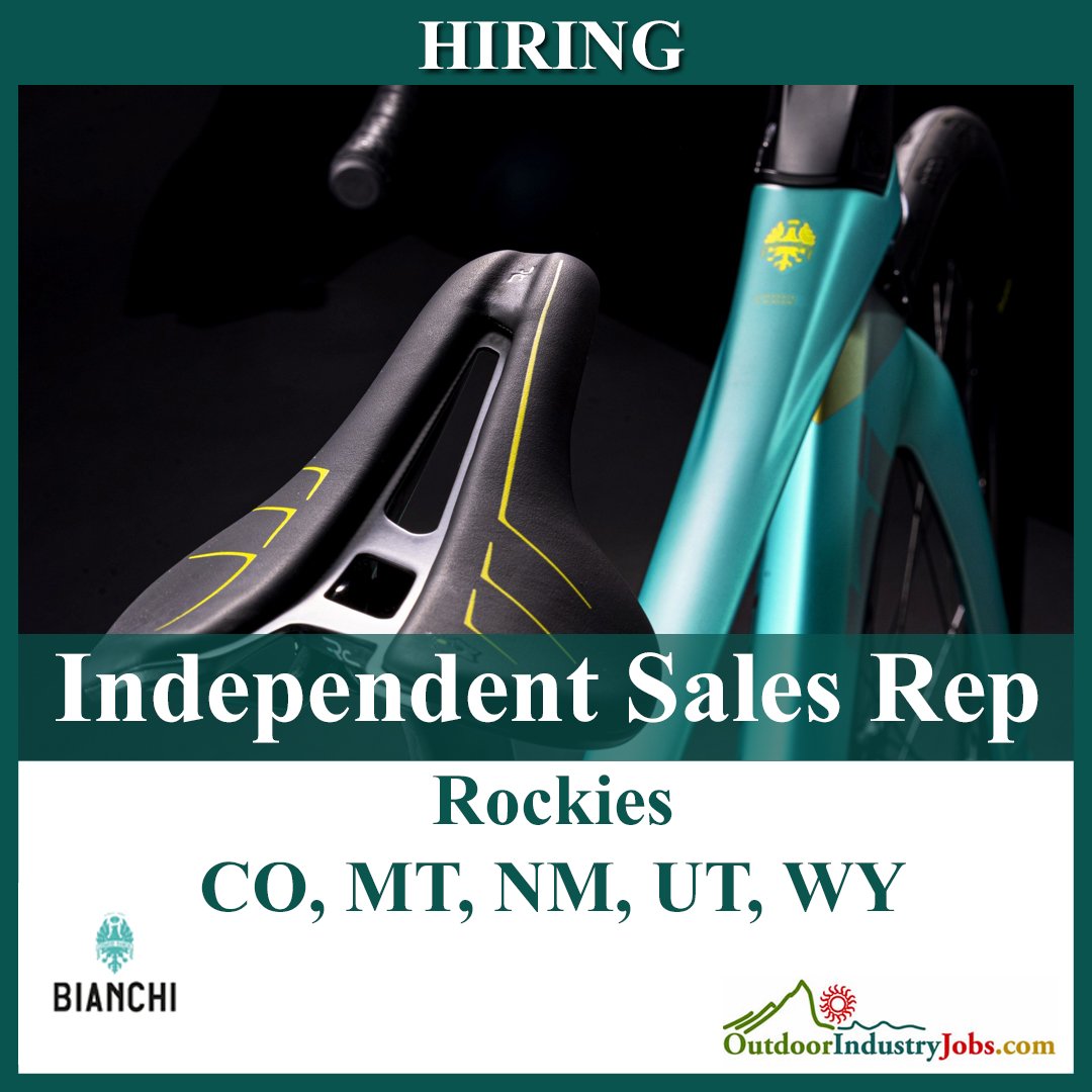 Bianchi USA is hiring an Independent Sales Representative for the Rockies territory (CO, MT, NM, UT, WY). Apply Here: myjob.fun/3XNzkoR #nowhiring #jobs #Bianchi #RideBianchi #RoadBike #RoadBikes #Cycling #RoadCycling #Bicycles #Ride #BikeRide #outdoorgear