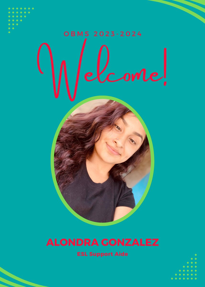 Please help us welcome Ms. Gonzalez to our ESL team! #OuidaBest #RCISDJoy