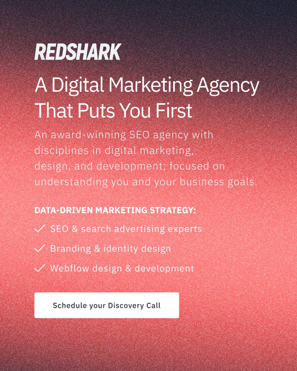 RedSharkDigital's tweet photo. 💡 If you could easily take your business to new heights, WOULDN’T YOU?  

Remember that email you check now and then? It’s now your best friend.  

🗝️ Unlock the power of lead nurture email marketing—the ultimate tool to connect, engage, and convert your audience into loyal customers!   

🌍 With billions of people using email every day, you have a massive pool of potential customers waiting to hear from you! Email marketing helps capture their attention and build your brand identity.  

💭 With an effective strategy and eye-catching email designs, you can tailor messages that resonate with your audience and guides them toward a desired action.   

🛍️ By nurturing your leads and sending targeted offers, you can guide your subscribers through the buyer's journey—boosting conversions, open and click-through rates, and revenue.  

🤝 Regularly connecting with your audience through email keeps your brand in their minds and establishes trust. Strong relationships lead to repeat customers and enthusiastic brand advocates.  

Reach out to RSD today to find out how our cost-effective email marketing strategies can increase your sales and improve your customer lifetime value! 🎉 

💌 To learn more about lead nurture email marketing, visit: https://t.co/ThoCfjoYZu 

#redsharkdigital #digitalmarketing #digitalmarketingagency #webflowdevelopment #websitedesign #webflow #marketing #EmailMarketing #LeadNurturing #EmailDesign #BestPractices #EmailSuccess #BizDev #EmailMarketingStrategy #LeadGeneration #EmailMarketingTips #CustomerExperience