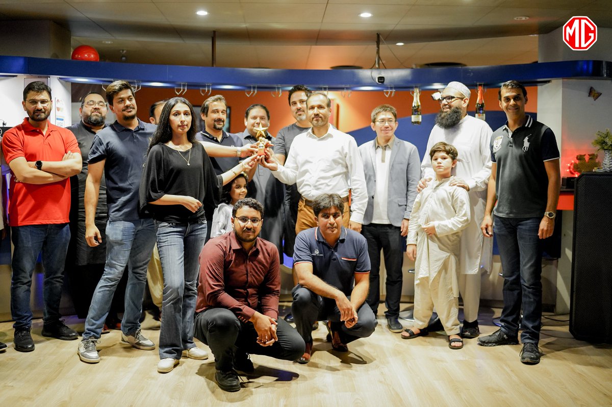 MGPakistan's tweet image. Gearing up the MG Champions with detailed product training and ending the day with a fierce bowling competition!

#MGPakistan #iloveMG #MGChampions