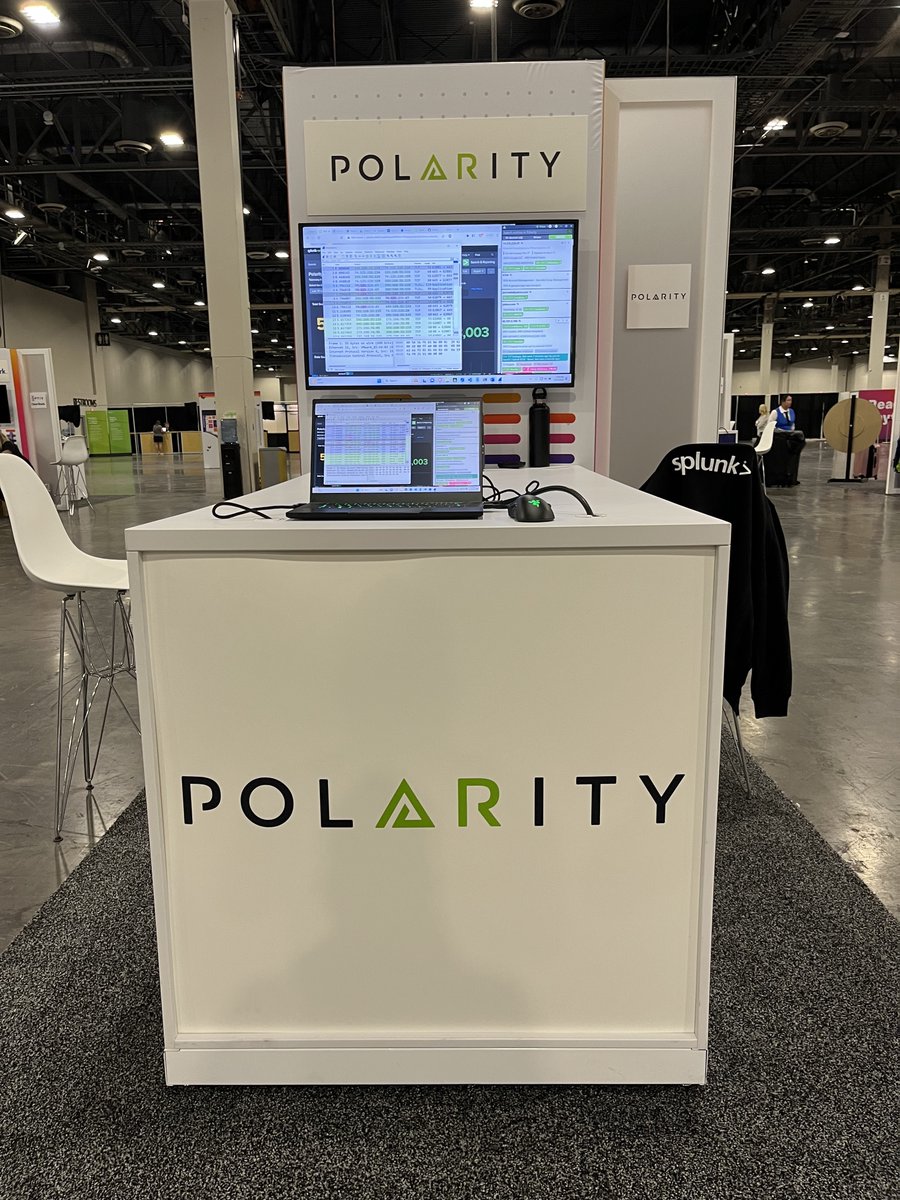 PolarityIO's tweet photo. Day 2 of @splunk.conf! Don't miss a live demo (and some swag) at the Polarity booth! #SplunkConf2023 #splunk #conf2023 #cybersecurity #infosec #SplunkIntegrations #splunkconf23
#SplunkLife #splunkPartner https://t.co/hQLHd82UuE