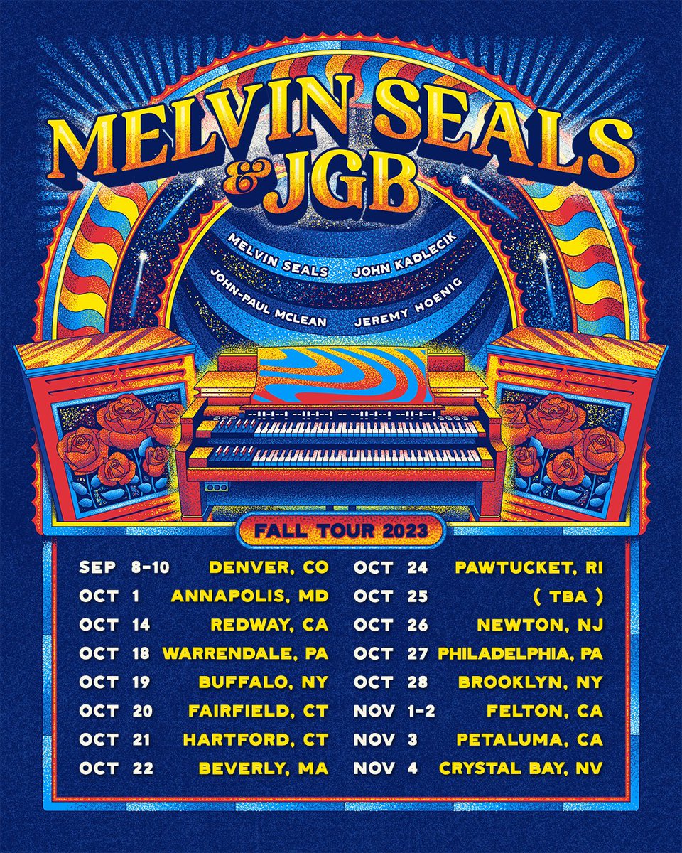 ⭐ FALL TOUR 2023! ⭐ 19 new dates added across the country, including back-to-back performances at @BBowlPhilly & @brooklynbowl in October! 🔥 Most dates will go on sale this Friday, July 21st at 10am ET ➡ melvinsealsandjgb.com/tour-dates/