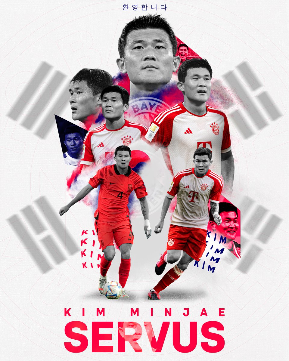 FCBayern's tweet photo. The 𝕄𝕆ℕ𝕊𝕋𝔼ℝ has arrived in Munich. 🇰🇷

#ServusMinjae #FCBayern #MiaSanMia https://t.co/h8QlsUoeI9