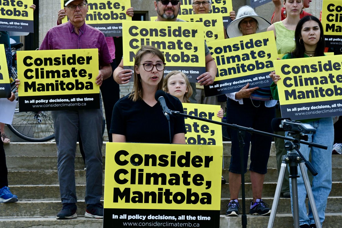 On July 12, <a href="/CMU_Alumni/">CMU Alumni</a> Bethany Daman and her colleagues officially launched a new grass-roots campaign called Consider Climate, Manitoba. The CCM aims to bring climate action to the forefront of the 2023 Provincial Election. ow.ly/EeM850Pezbv