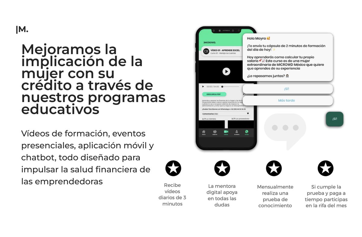 mi_crowd's tweet image. LOS PROGRAMAS EDUCATIVOS DE MICROWDX 🧑‍🏫

🎥Vídeos de formación 
🎟️Eventos presenciales 
🤳Aplicación móvil y chatbot

Descubre MICROWDX en el siguiente enlace: startupxplore.com/es/inversores/…
#microwdx #microwd #inversiondeimpacto