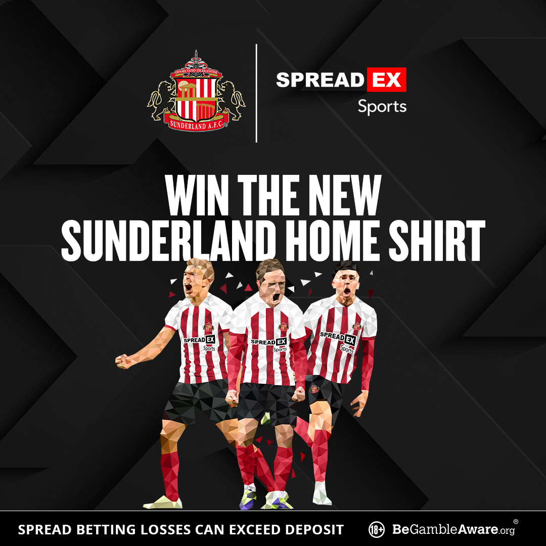 Spreadex Sports (@spreadexsport) on Twitter photo 🚨Competiton Time🚨
How would you like to win 1 of 10 NEW <a href="/SunderlandAFC/">Sunderland AFC</a> home shirts?👕
For the chance to win🏆
1⃣ Follow us + Retweet this tweet♻️
2⃣ Enter your details in the entry form below⤵️
spreadex.com/sunderlandhome
TS&C's apply 🚨Competiton Time🚨
How would you like to win 1 of 10 NEW <a href="/SunderlandAFC/">Sunderland AFC</a> home shirts?👕
For the chance to win🏆
1⃣ Follow us + Retweet this tweet♻️
2⃣ Enter your details in the entry form below⤵️
spreadex.com/sunderlandhome
TS&C's apply
