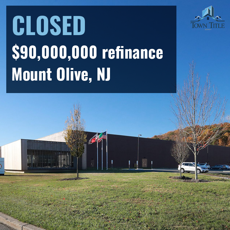 ChrisRotio's tweet photo. Town Title recently handled the $90,000,000 refinance of two commercial properties in Mount Olive, NJ. Bank of America provided funding on the transaction. https://t.co/7EHF4PqKj0