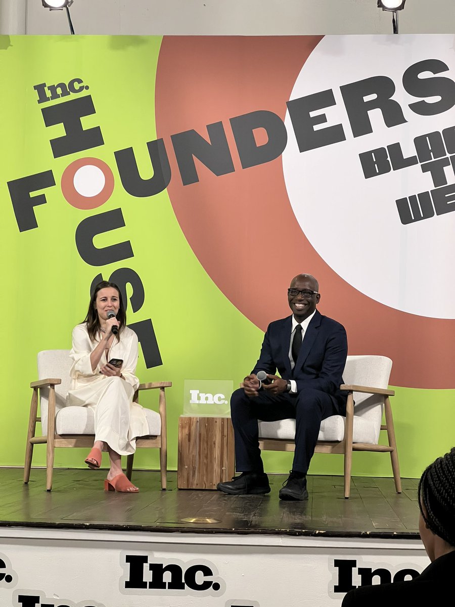 Inc's tweet image. .@MoviePass co-founder and CEO Stacy Spikes on failing forward, a lesson in accountability and perseverance. #FoundersHouse #BlackTechWeek @BlackTechWeek
