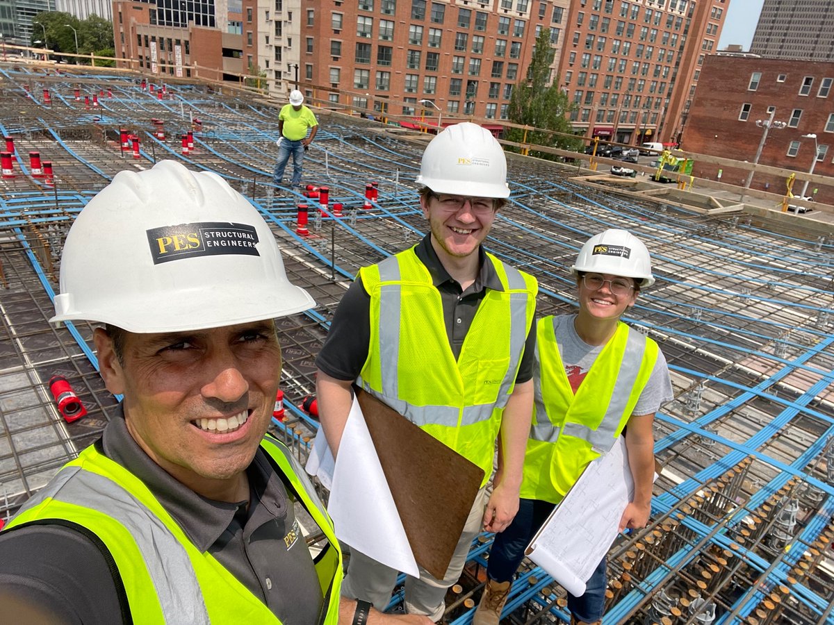 <a href="/PES_New_England/">PESengineers_NE</a> was onsite checking progress @ #Square10 in <a href="/cityofnewhaven/">City of New Haven</a> Dave Aucoin, P.E., Arielena Lang &amp; Nathan Sherman were reviewing the tendon and mild reinforcement for the 3rd floor post tension podium slab. #sitevisitselfie <a href="/Beinfield_Arch/">Beinfield Arch</a>