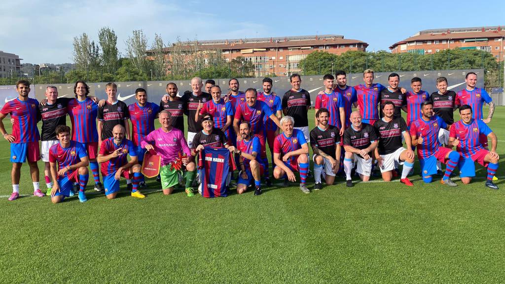 IronMaiden's tweet photo. A huge thank you to @FCBarcelona_es for hosting Maiden FC at their magnificent training complex yesterday. A thrilling encounter finished 8-3 in favour of Maiden.

A big shout out to @MadnessLive for playing and arranging the fixture.

More to follow 👀 

#IronMaiden #BarcelonaFC #Football