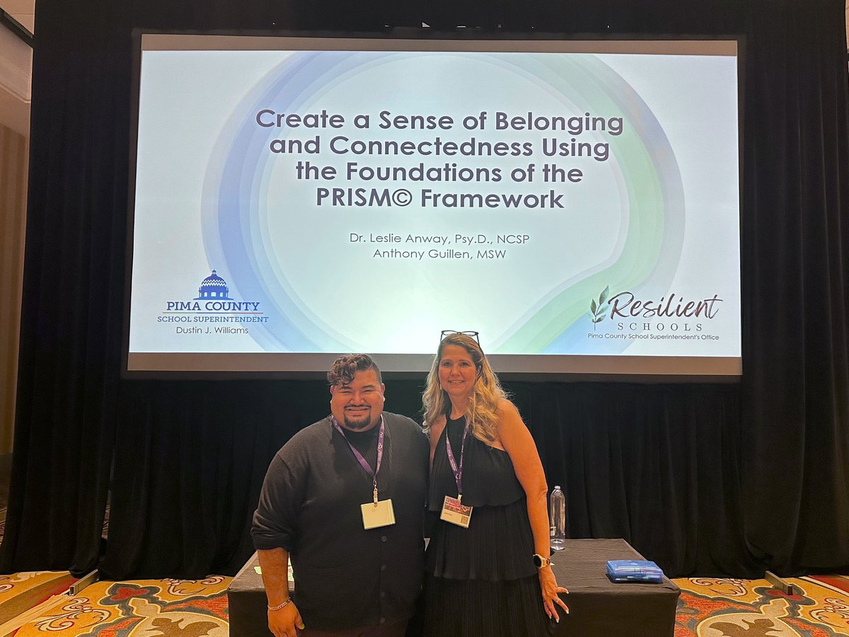 PimaSchoolSup's tweet photo. Our newest support program is called Resilient Schools. Our Director, Dr. Leslie Anway, presented at the @acteaz Summer Conference this week. She shared strategies on how to create a sense of belonging! #pcssprograms #azctecon #iamCTE #ResilientSchools @thesuperteacher https://t.co/xLZp710lzy