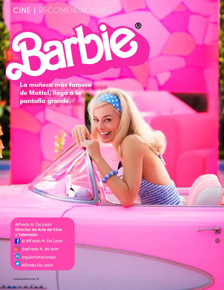 guionistaconejo's tweet photo. ¡Efervescencia Rosa, efervescencia Barbie!
@IsbianMelendrez @soylatin0 @Cinemex @Cinepolis @MargotRobbieBR @RyanGosling @Barbie @wbpictures @NickyJamPR https://t.co/zk2xx7Z8pC