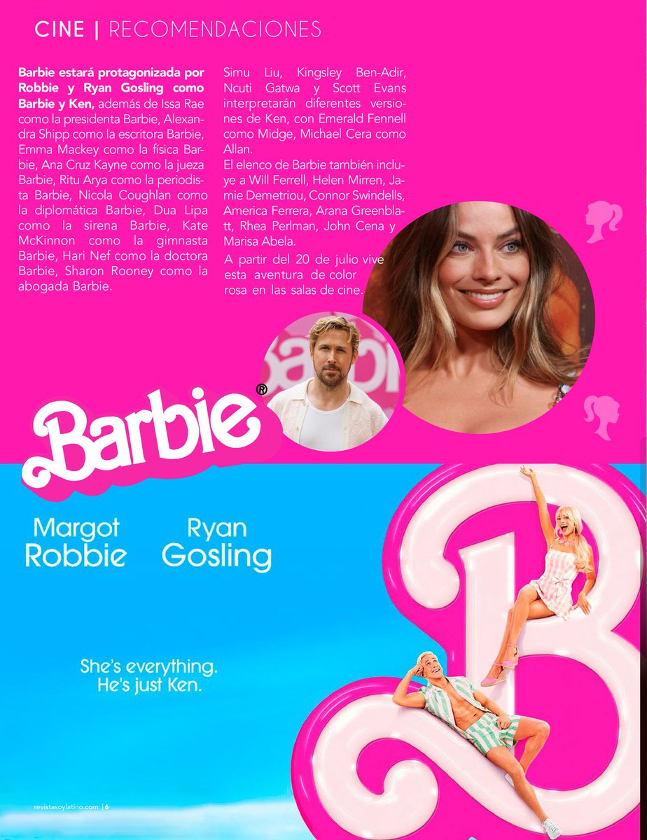 guionistaconejo's tweet photo. ¡Efervescencia Rosa, efervescencia Barbie!
@IsbianMelendrez @soylatin0 @Cinemex @Cinepolis @MargotRobbieBR @RyanGosling @Barbie @wbpictures @NickyJamPR https://t.co/zk2xx7Z8pC
