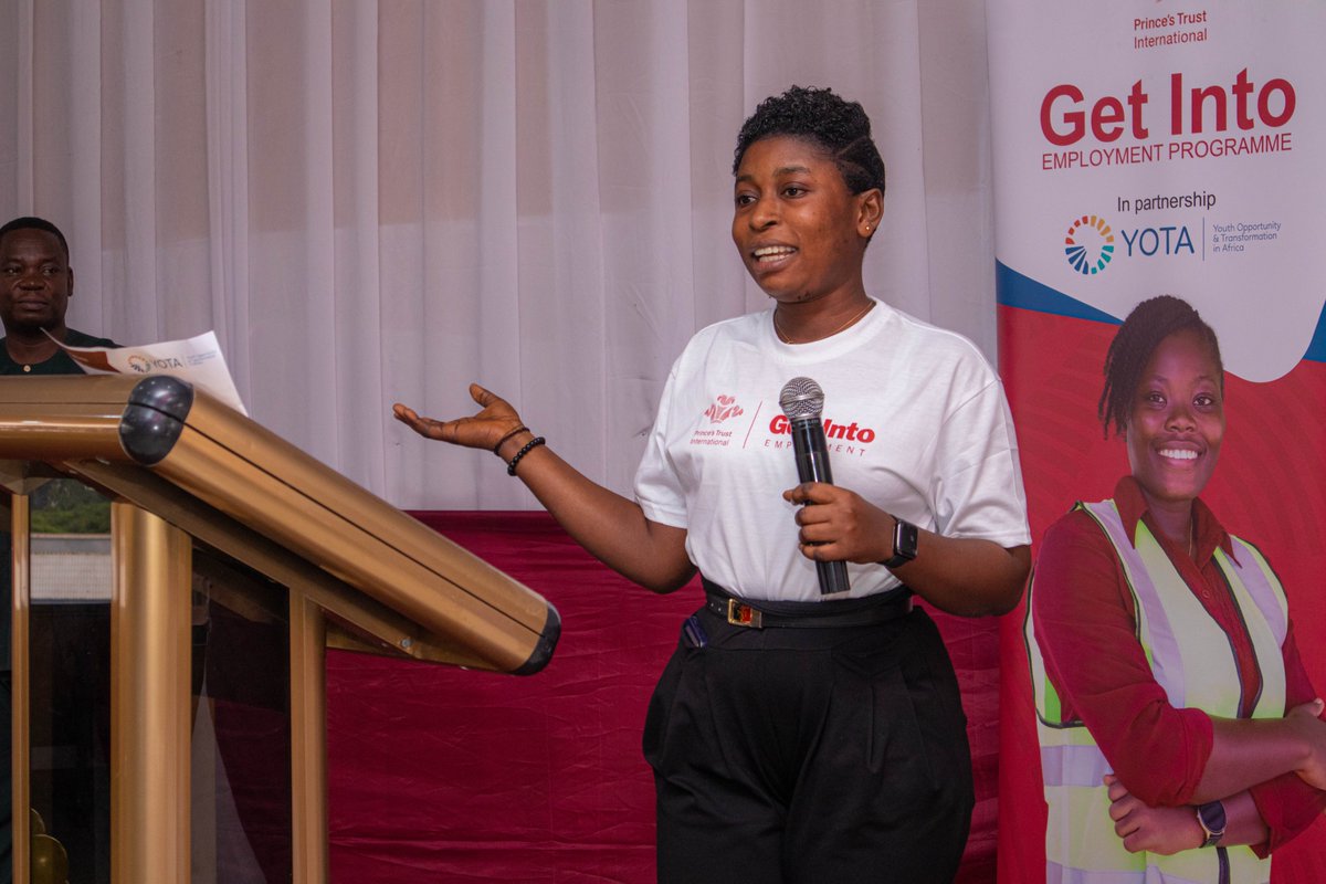 YotaRising's tweet photo. As is the tradition of all our Get Into Celebration Days, our participants were given the podium to express their sentiments and share their unique experiences during the Employability Programme. 🤩

#GetIntoEmployment
@PrincesTrustInt https://t.co/GXX7l9sFZB